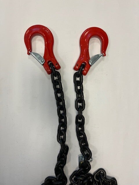 Sjor-ketting 10mm. 5 M. CH. klephaken. LC 63KN. Grade 80.