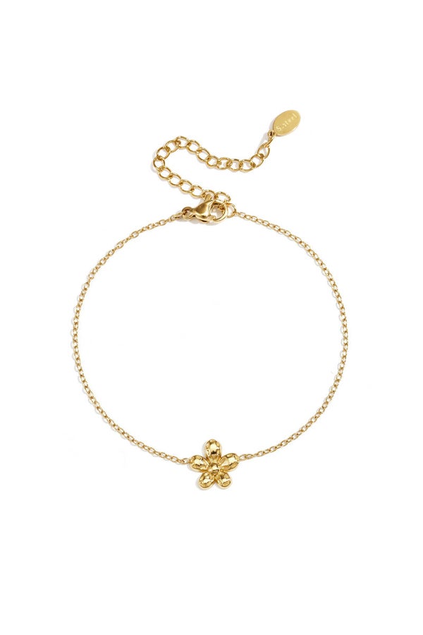 Armband minimalistisch bloemetje goud