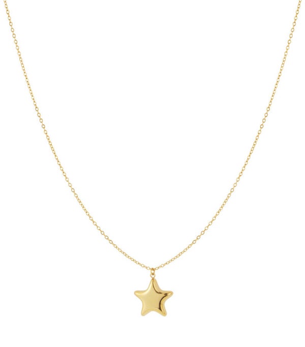 Ster lange ketting goud