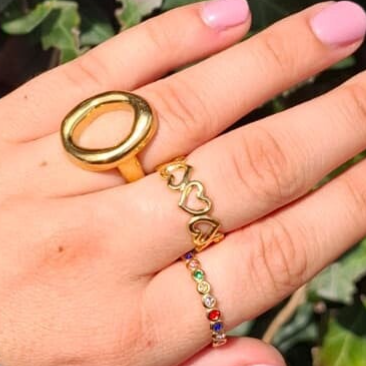 Hartjes ring goud