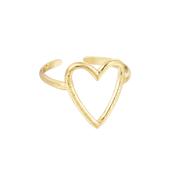 Heartly ring goud