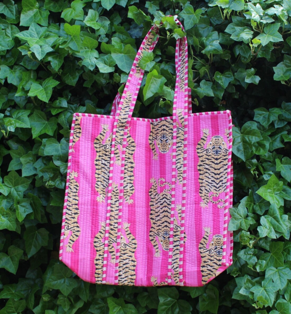 Bohemian shopper roze tijger