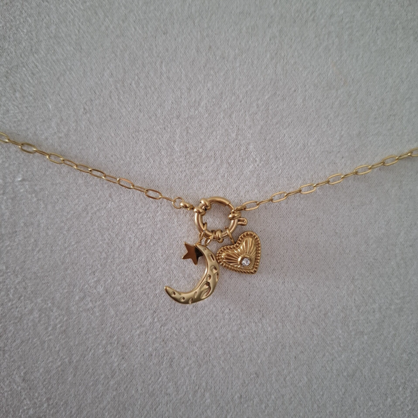 Maan love ketting goud