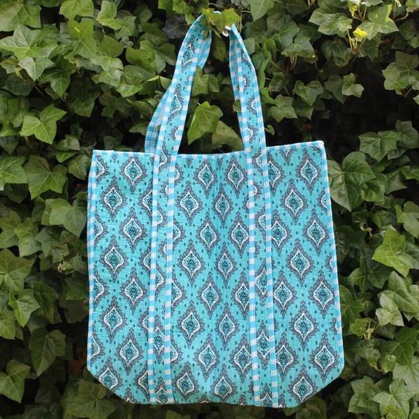 Bohemian shopper licht blauw