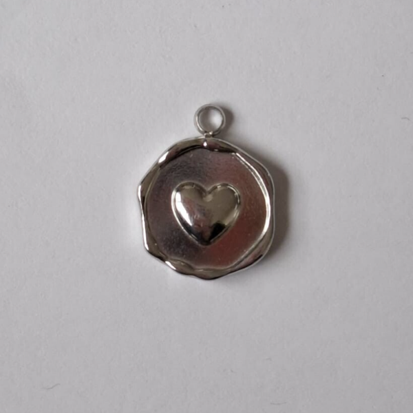 RVS cozy hart zilver - 009