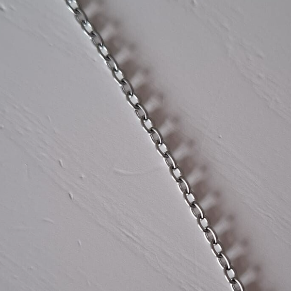 Smalle schakel ketting zilver