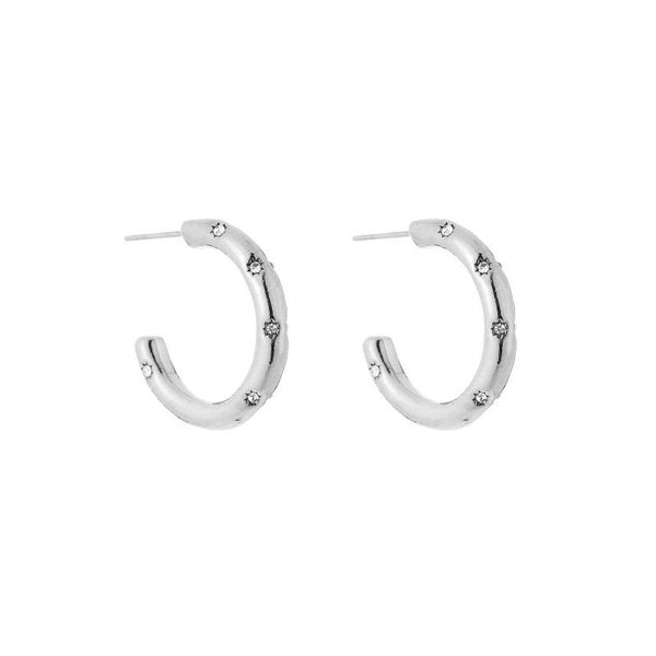 Sparkly hoops zilver