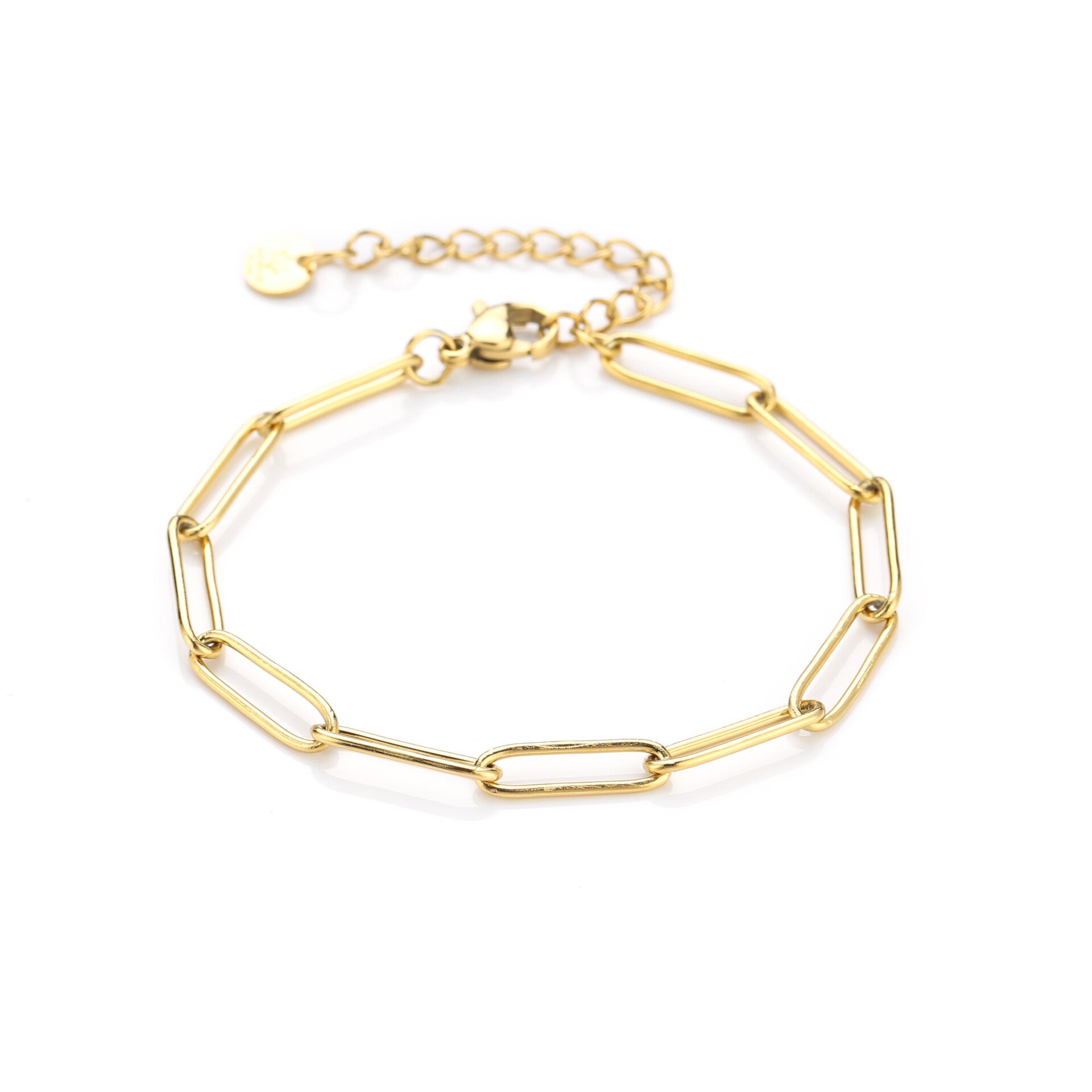 Schakel armband goud