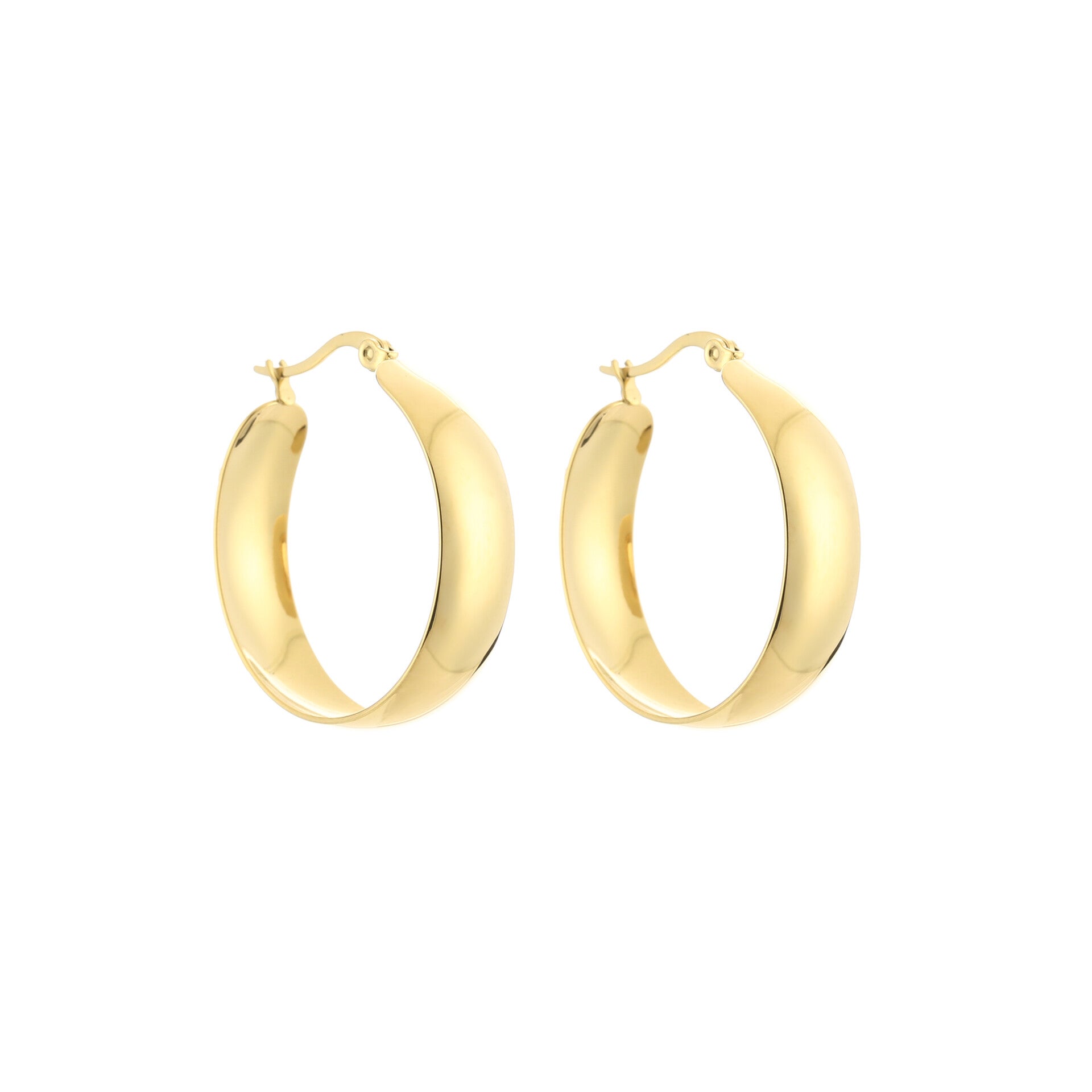 Medium classy hoops goud