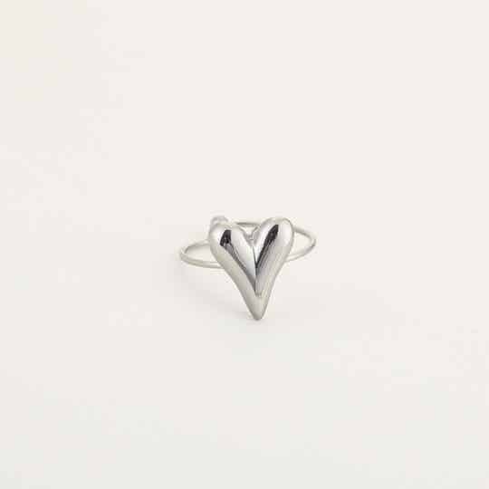 Heart ring zilver