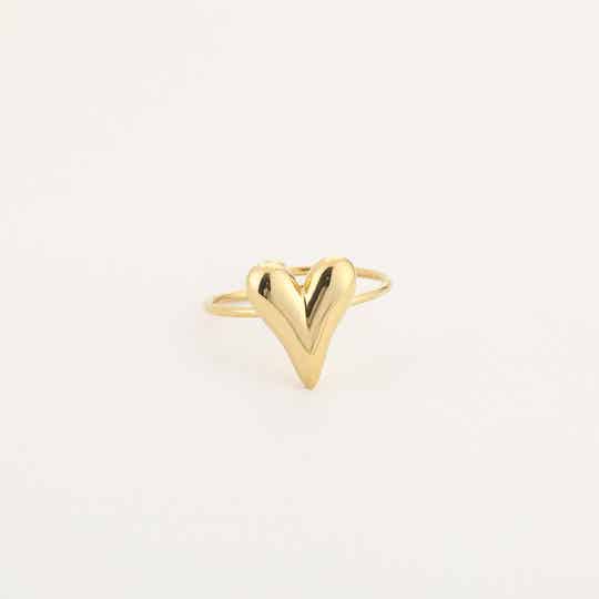 Heart ring goud