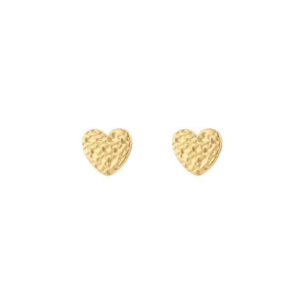 Heart stud oorbellen