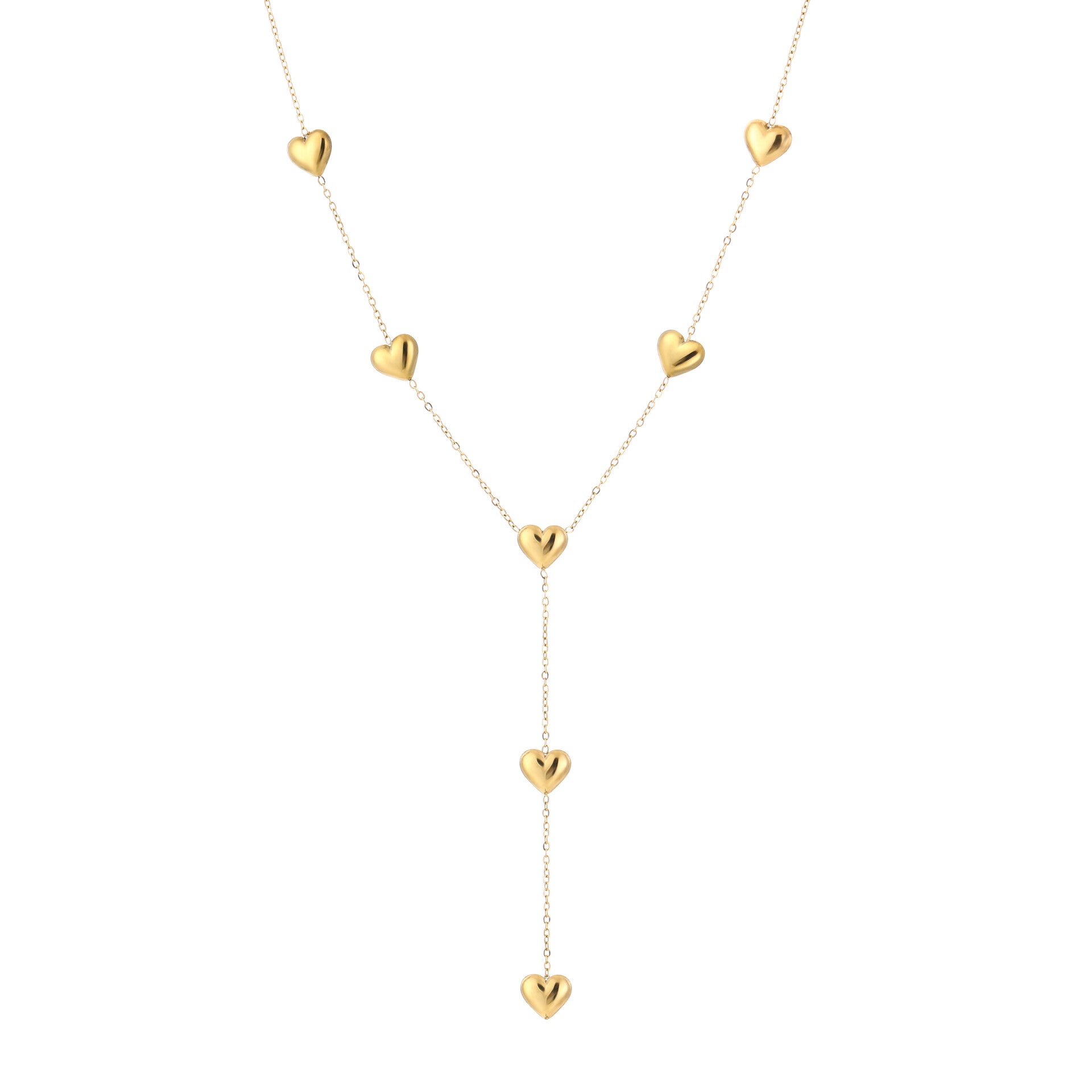 Hartjes Y ketting goud