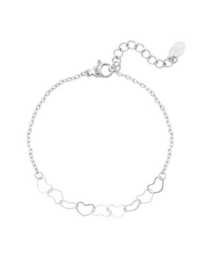 Full of hearts armband zilver