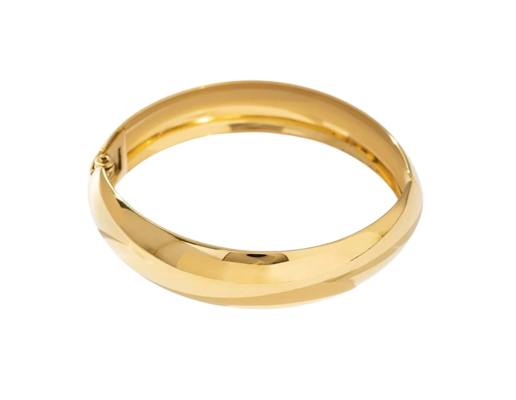Statement open bangle goud
