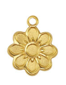 RVS bloem goud - 001