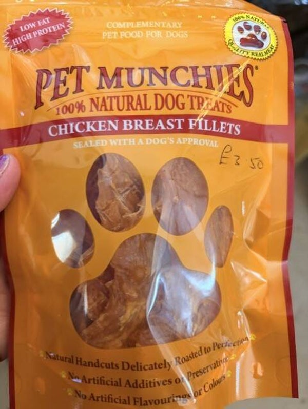 Pet munchies chicken breast strips