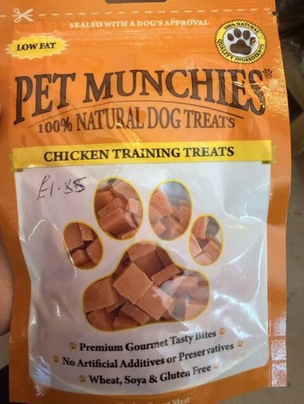 Pet munchies training treats
