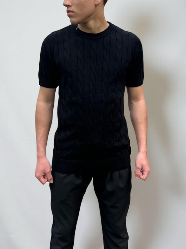 Heren T-shirt met korte mouwen zwart