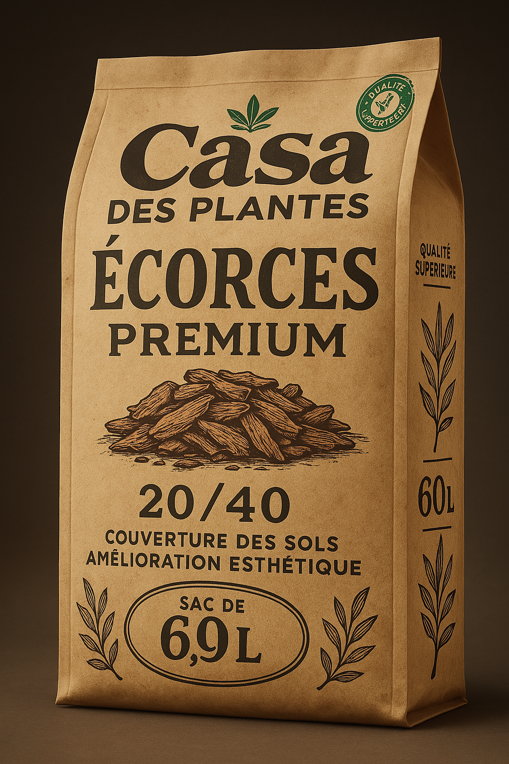 Écorces premium 20/40 - sac de 60L