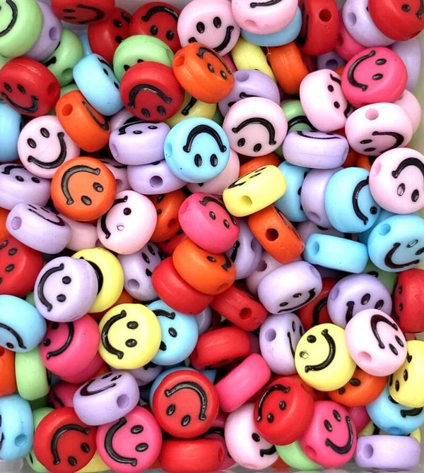 Acryl smileys diverse kleuren