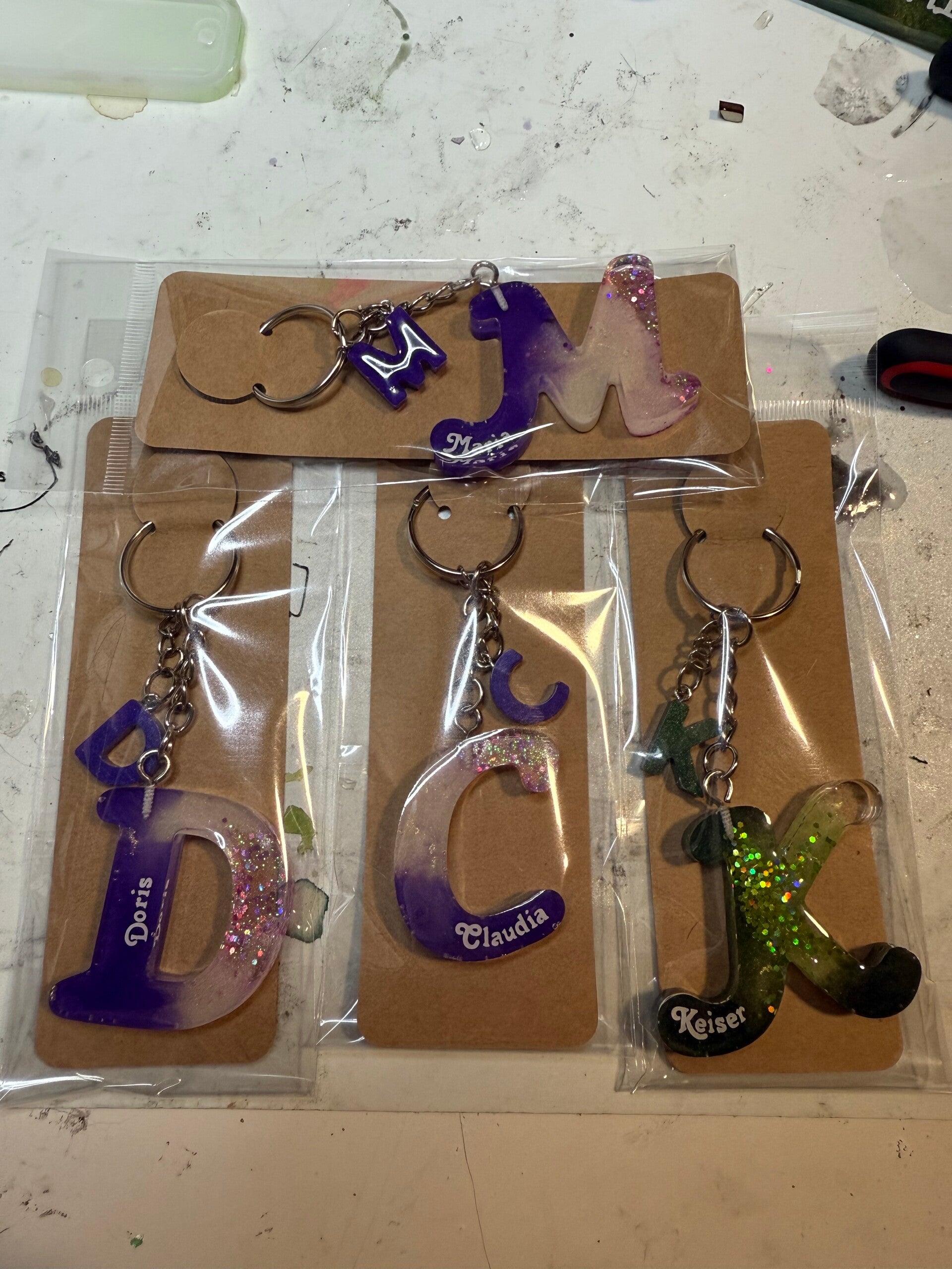 Schlüsselanhänger aus Epoxid