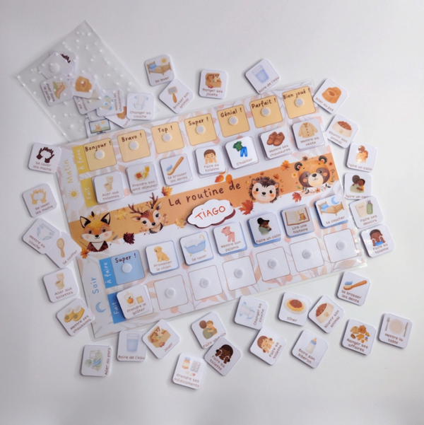 Tableau de routine Matin & soir pour enfants
