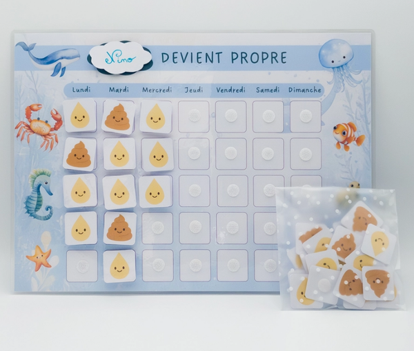 Tableau de motivation "Je deviens propre"