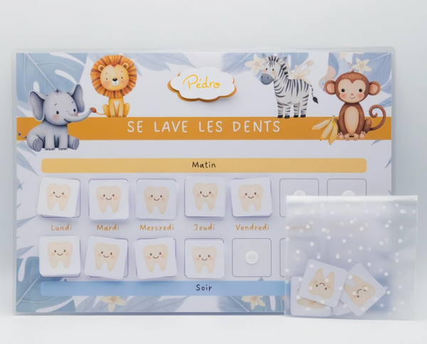 Tableau de motivation "Je me lave les dents"