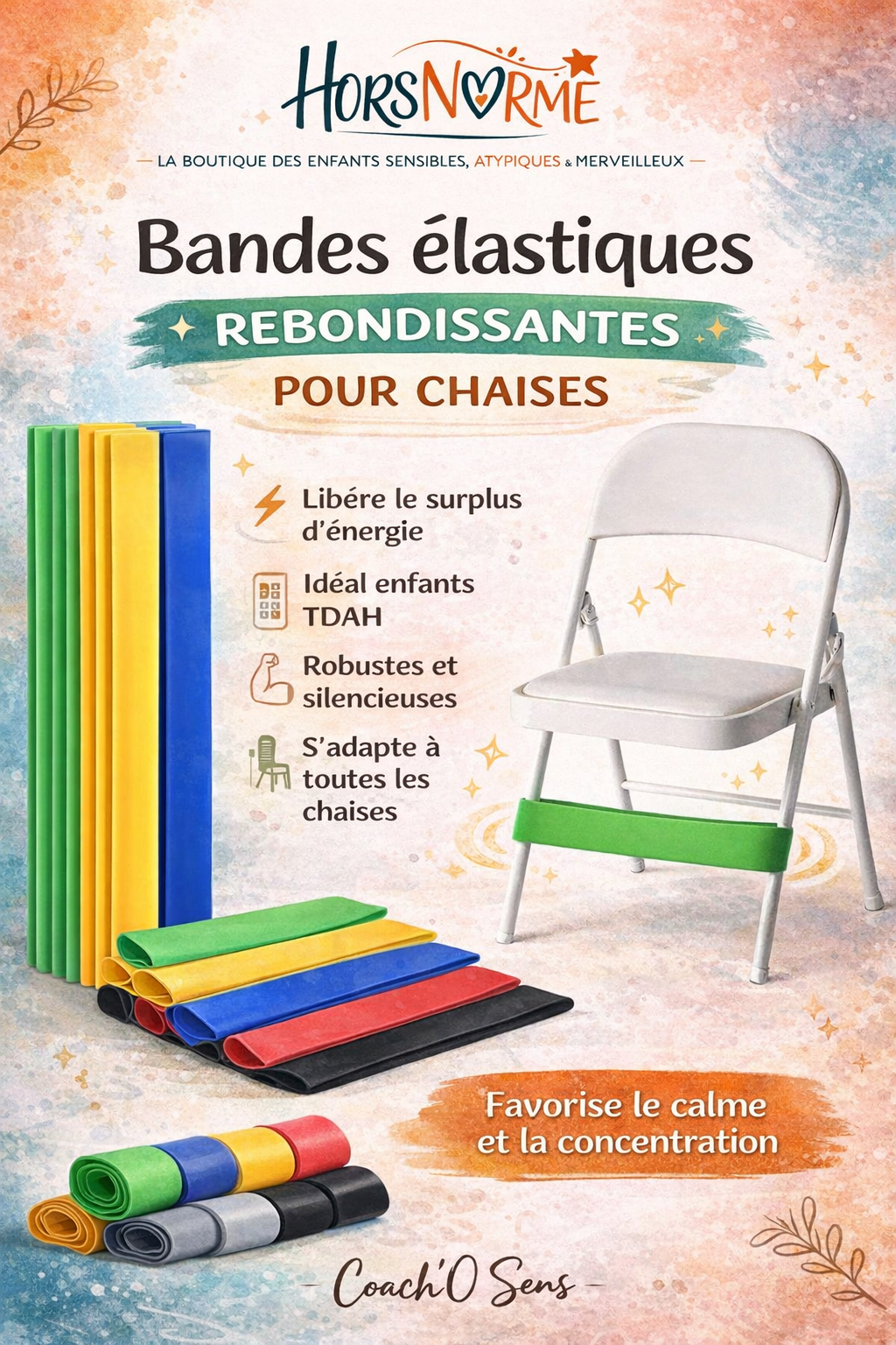 Bandes Élastiques Sensorielles pour Chaise