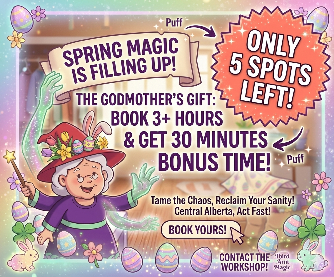 Your Third Arm personal assistant serving Red Deer, Sylvan Lake, Penhold, Innisfail, Bowden, Olds, Sundre and Didsbury.