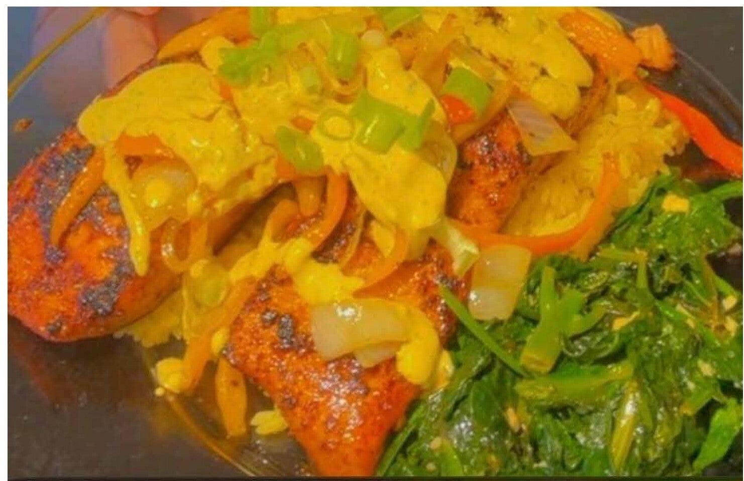 Aji Amarrilo Salmon w/rice