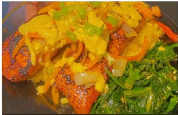 Aji Amarrilo Salmon w/rice
