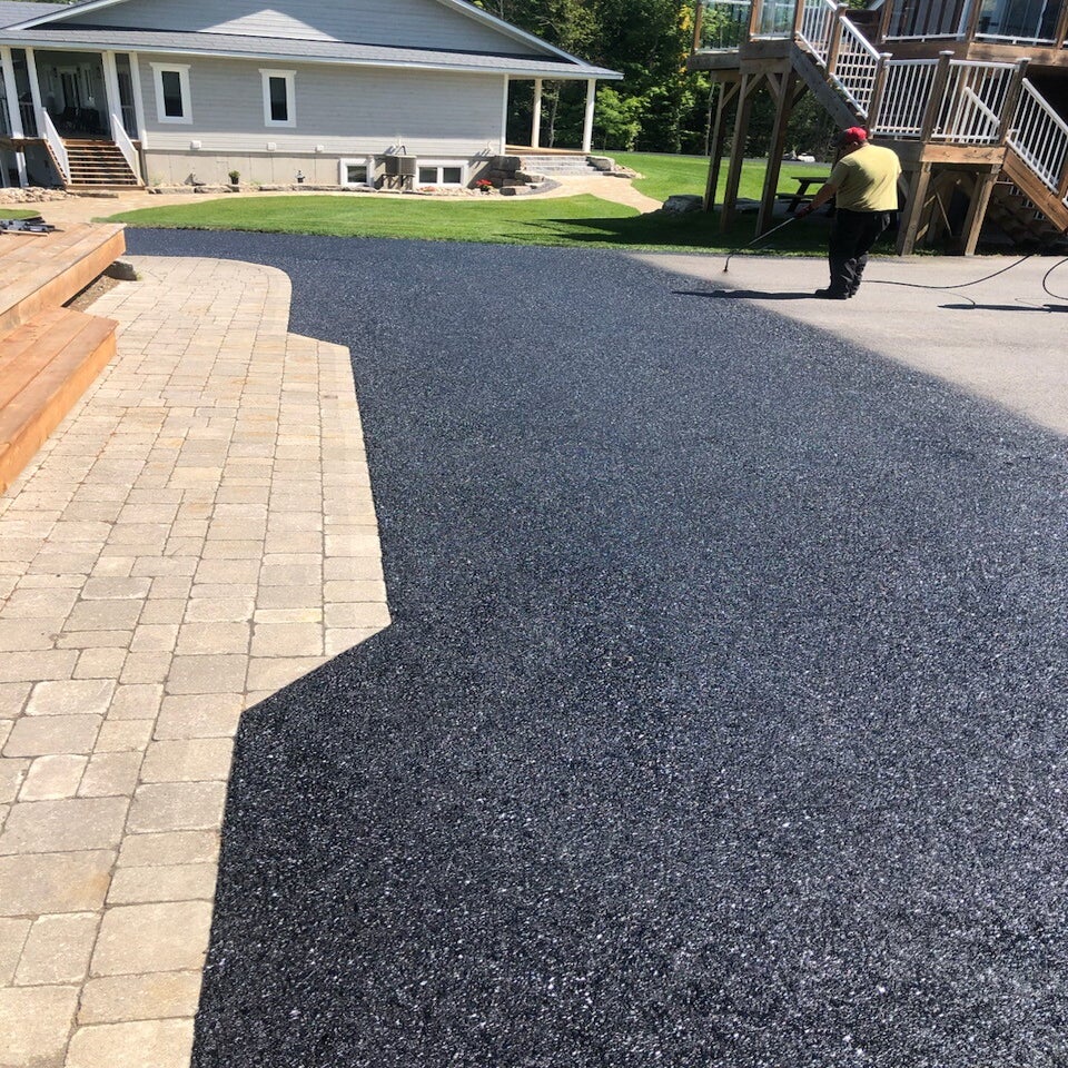 Smooth asphalt driveway