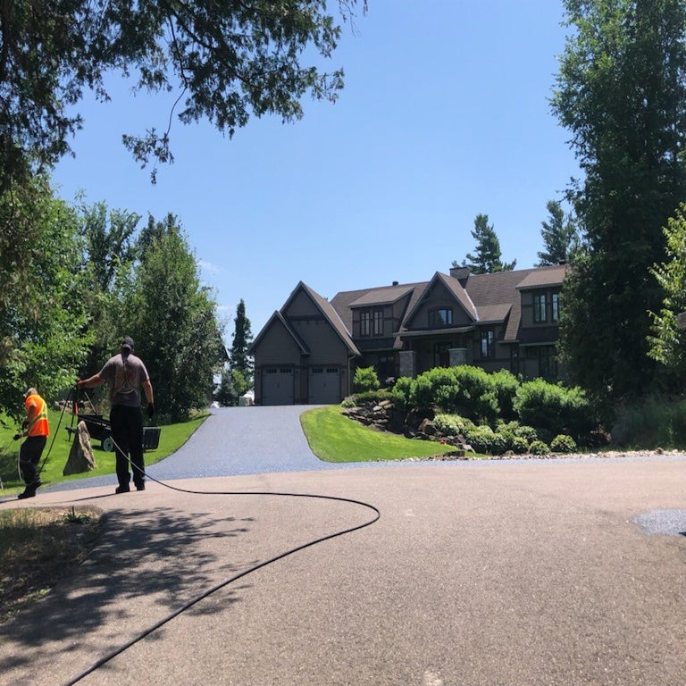 Rural driveway paving