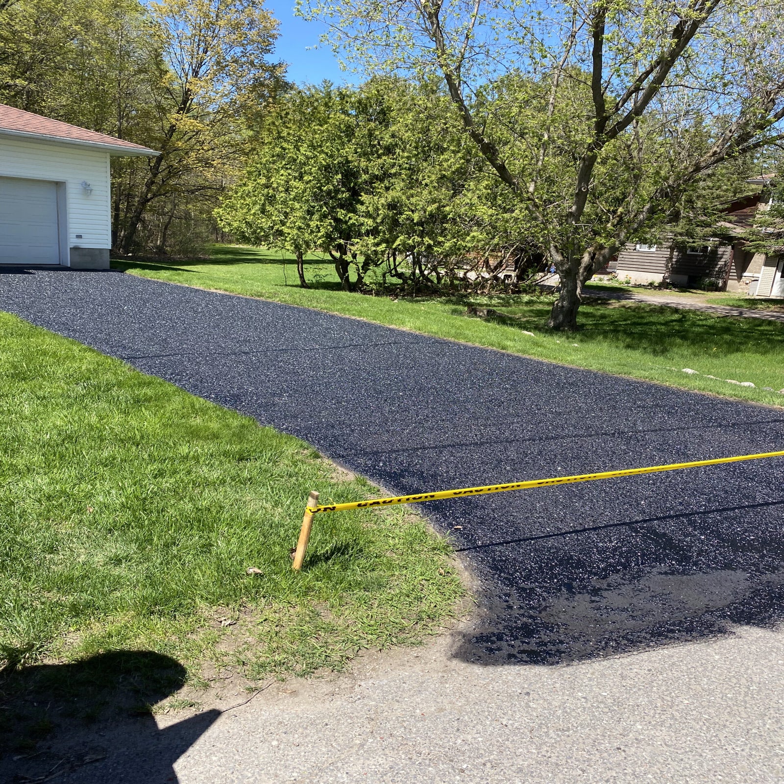 Long residential driveway