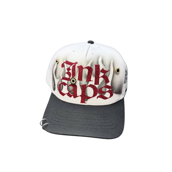 inkcaps fire drip white,black and glitter red