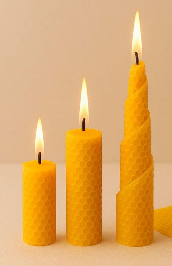 vela con cera de abeja