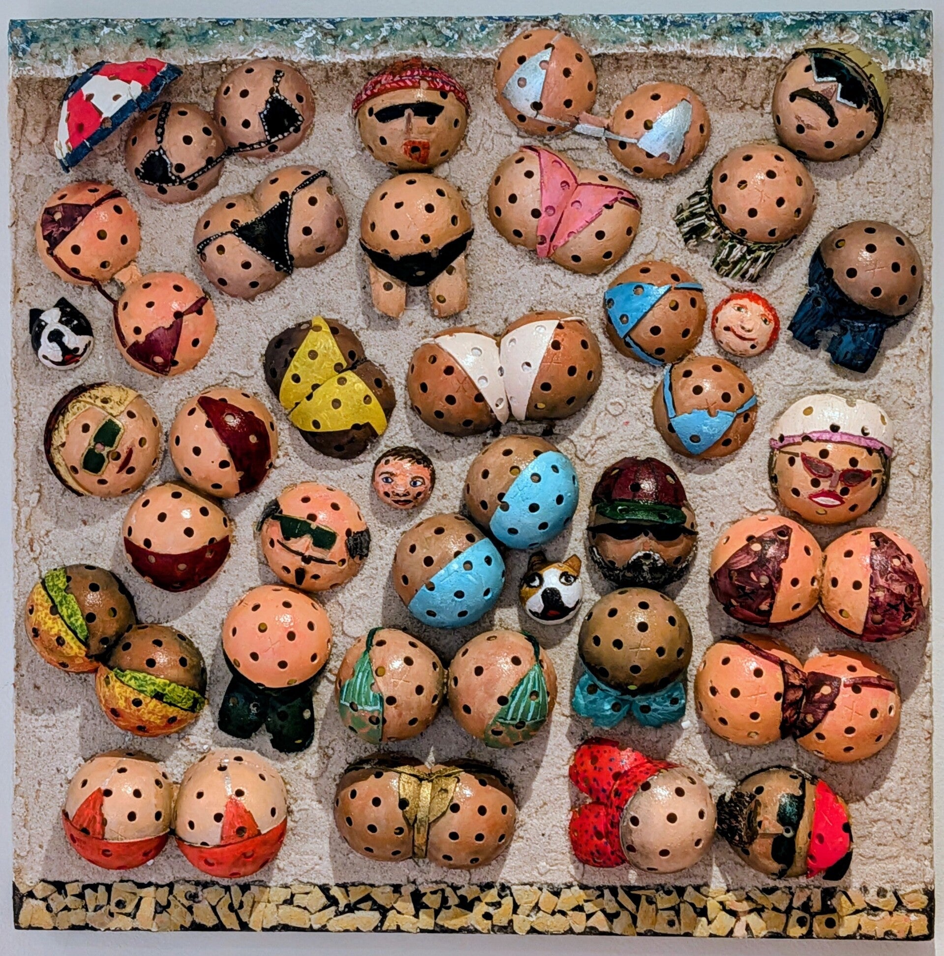 "Pickleball mixed-media art" at the beach in florida