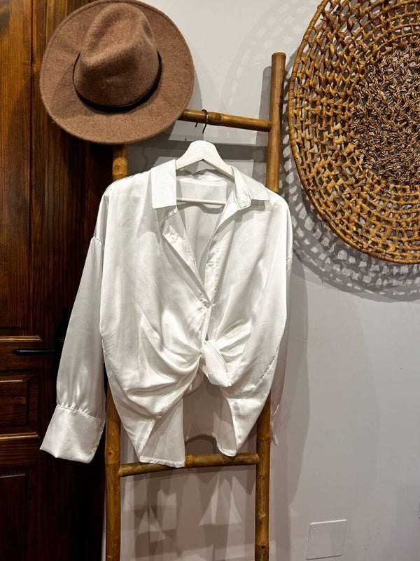 Camisa seda satinada