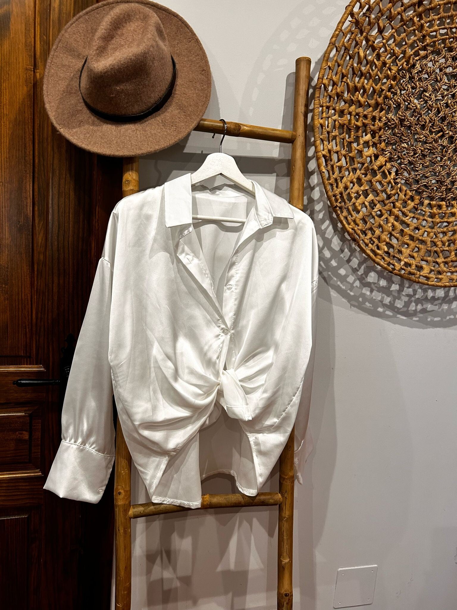 Camisa seda satinada