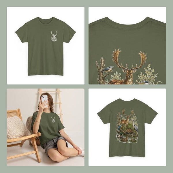 Unisex T-Shirt - Nature landscape with animals