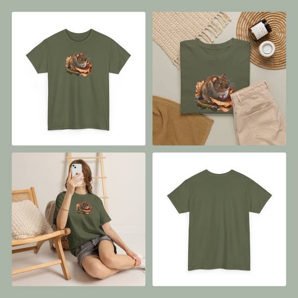 Unisex T-Shirt - Mouse in autumn