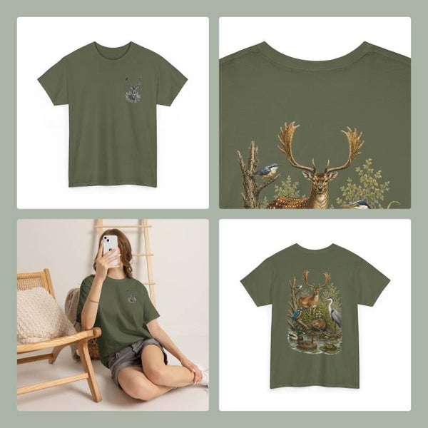 Unisex T-Shirt - Nature landscape with animals