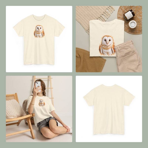 Unisex T-Shirt - Barn owl portrait