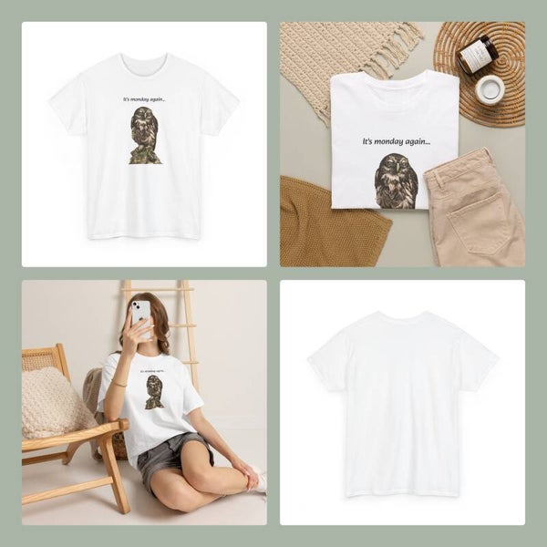 Unisex T-Shirt - Pygmy owl (It's monday again)