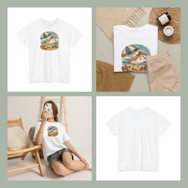 Unisex T-Shirt - Sanderling at the beach