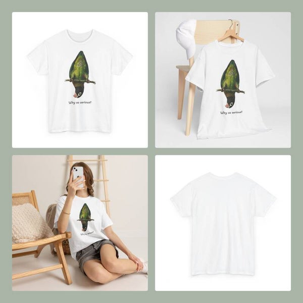 Unisex T-Shirt - Parrot hanging upside down