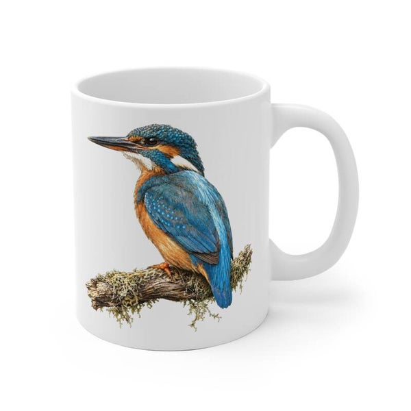 Ceramic mug - Kingfisher on branch