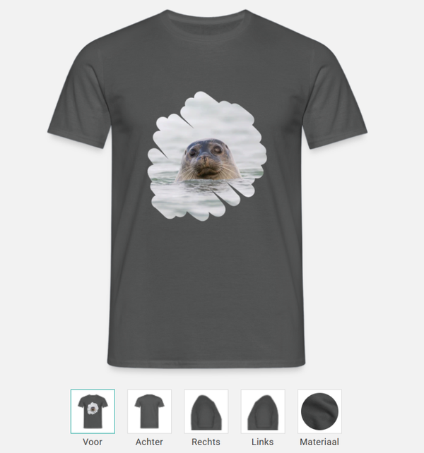 T-shirt met zeehond print
